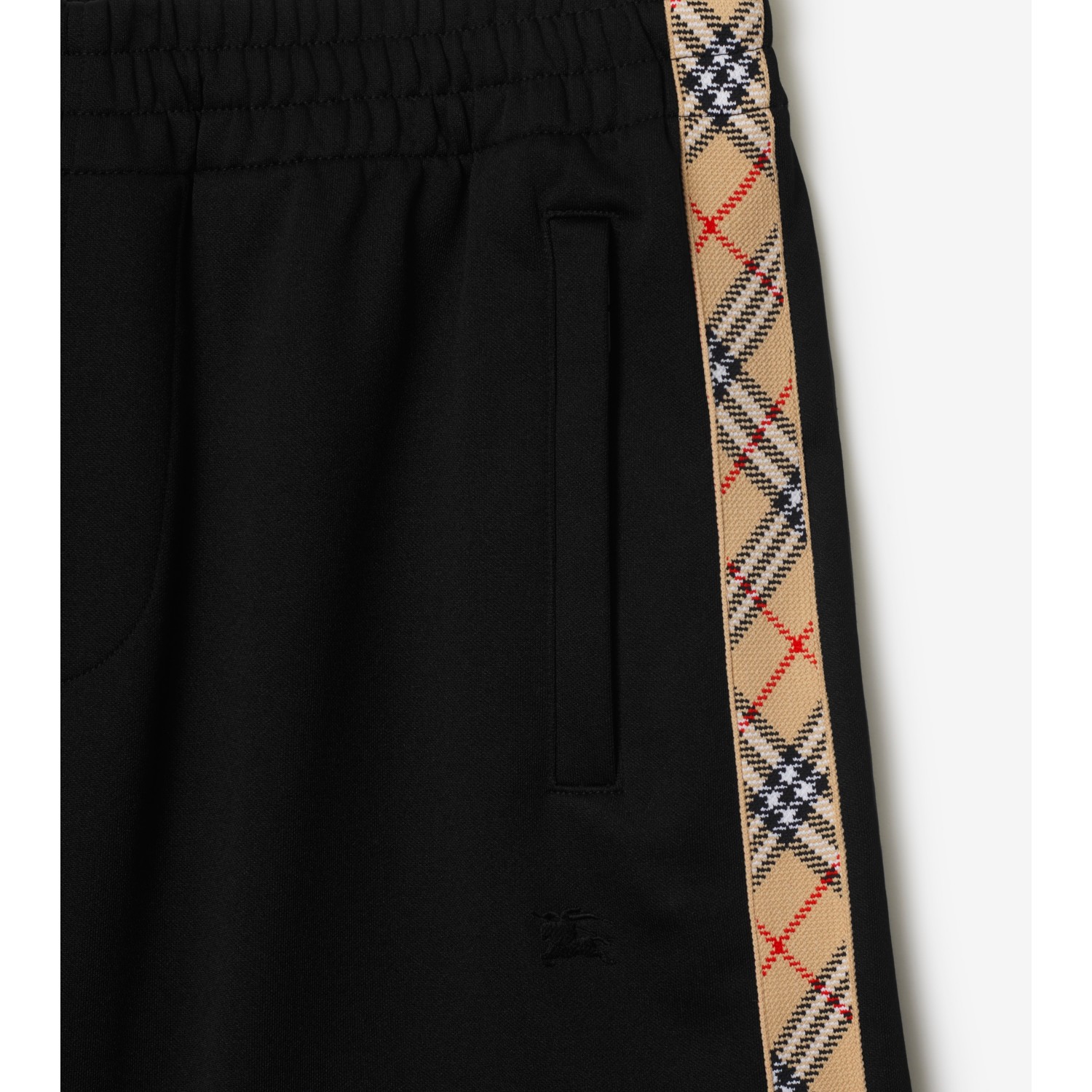 Check Trim Cotton Blend Shorts - thumbnail 5