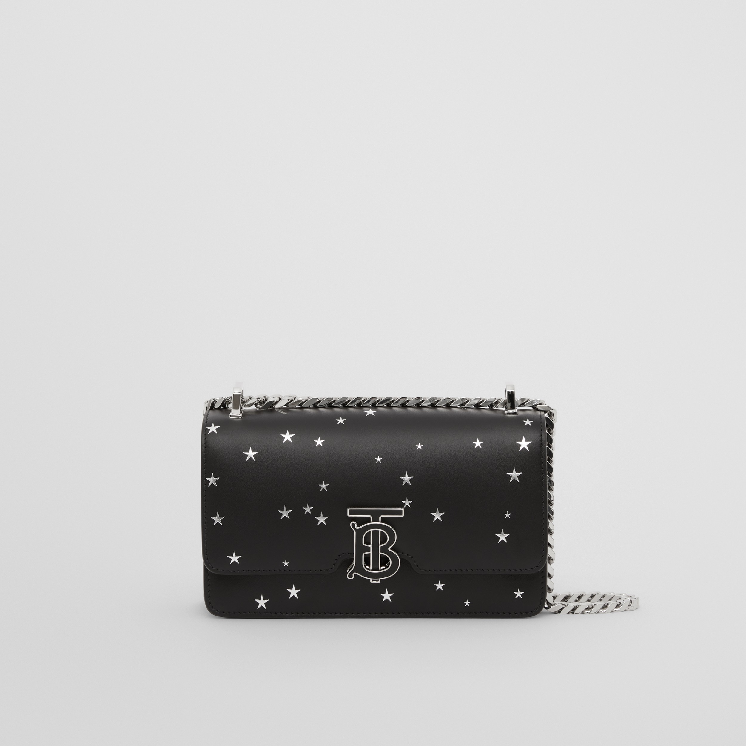 Star Print Leather Mini TB Bag in Black - Women | Burberry® Official - 1