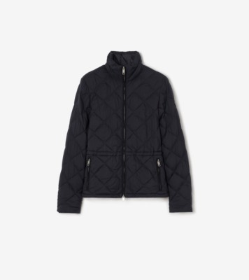 Nylon Quilted Jacket in Navy - Women | Burberry® Official