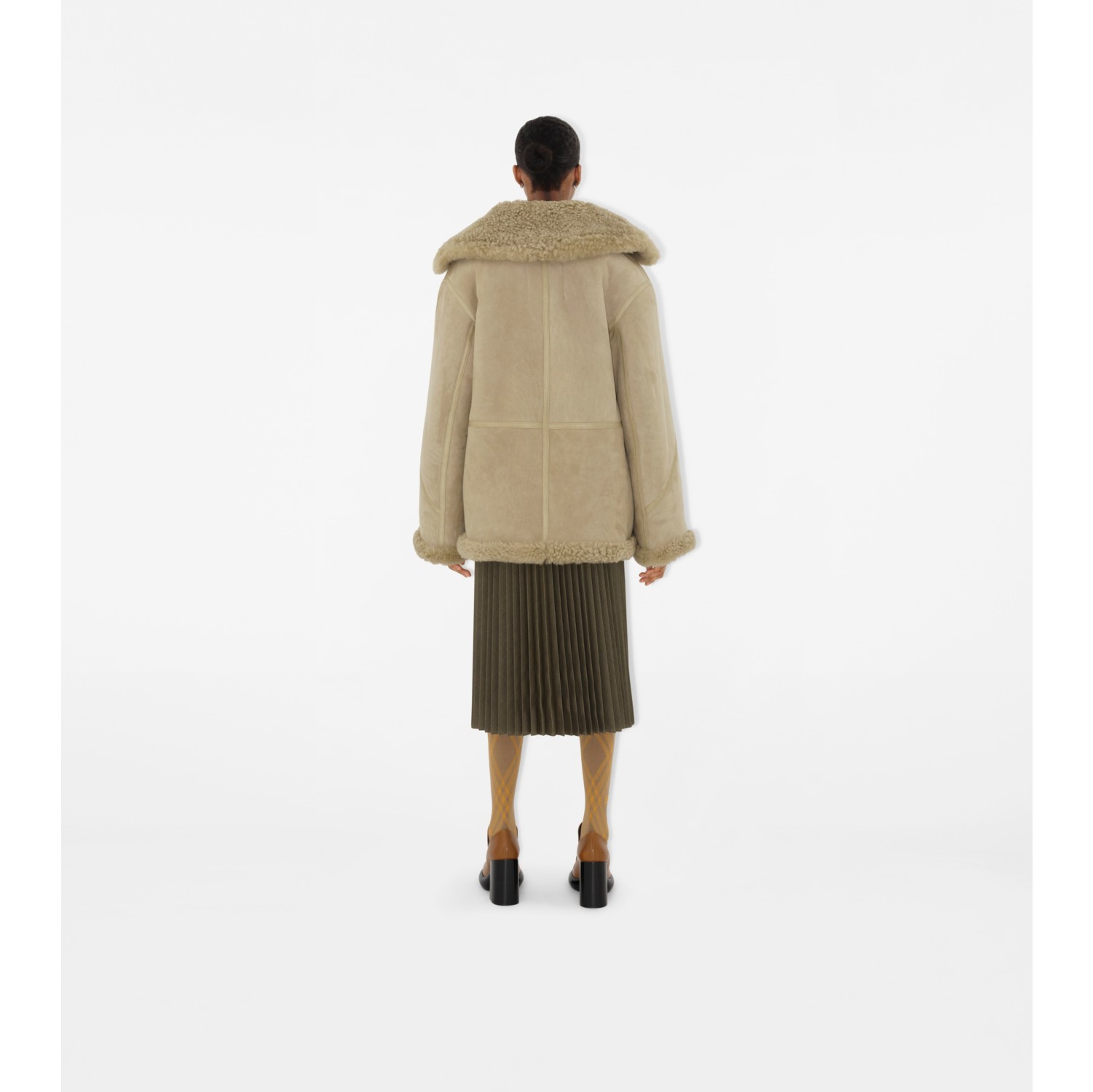 Jaqueta aviador de shearling