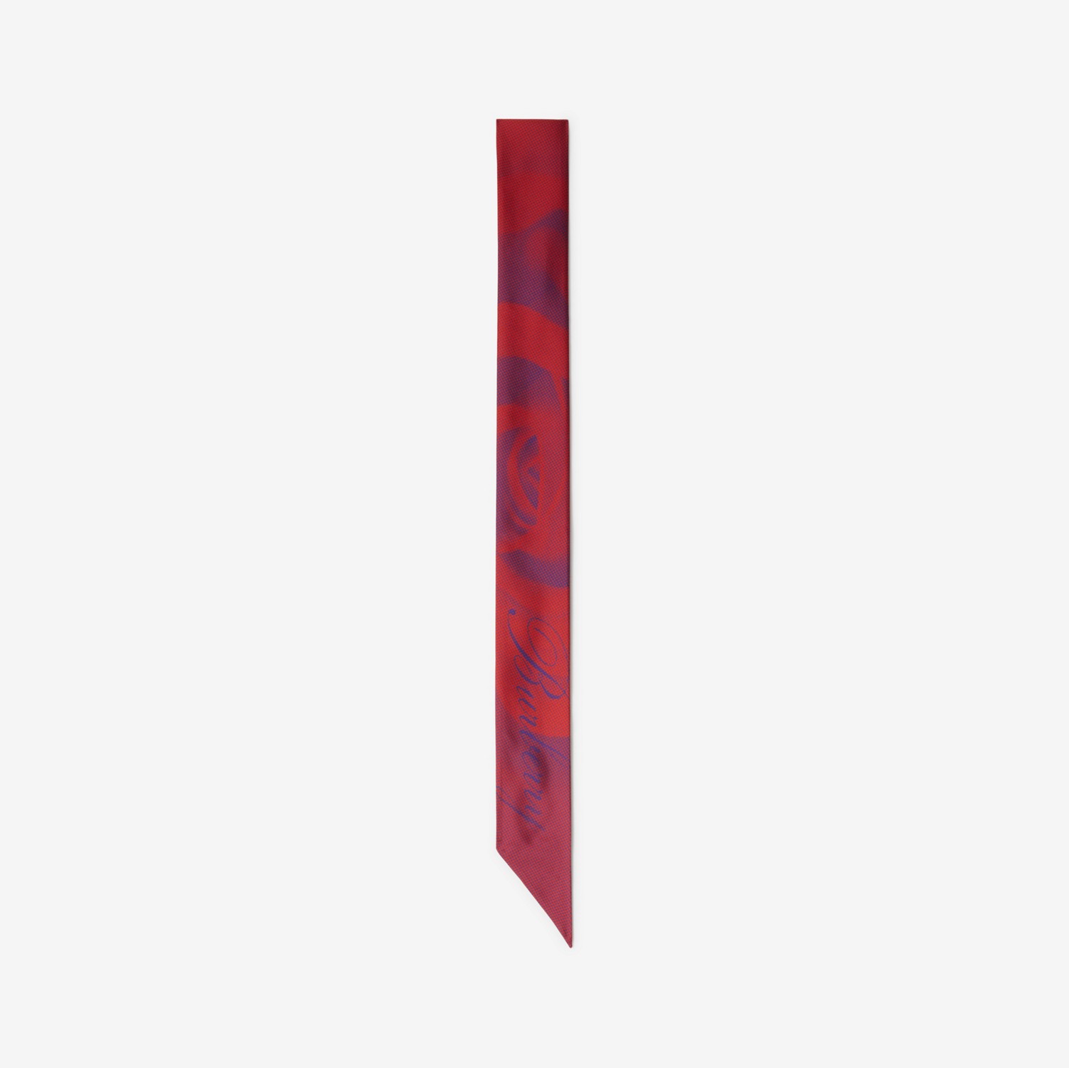 Skinny scarf de seda com estampa de rosa (Pillar) | Burberry® oficial
