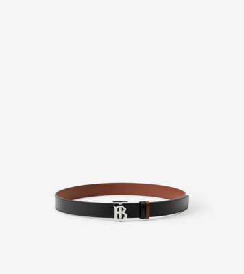 Shop Burberry Reversible Monogram Motif Leather Belt