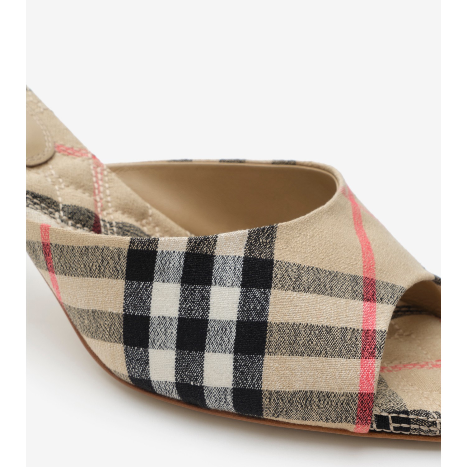 Check Mews Low Sandals​ in Sand beige - Women | Burberry® Official