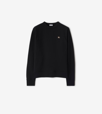 Knight Stamp Cotton Sweatshirt in Black - Men | Burberry® Official