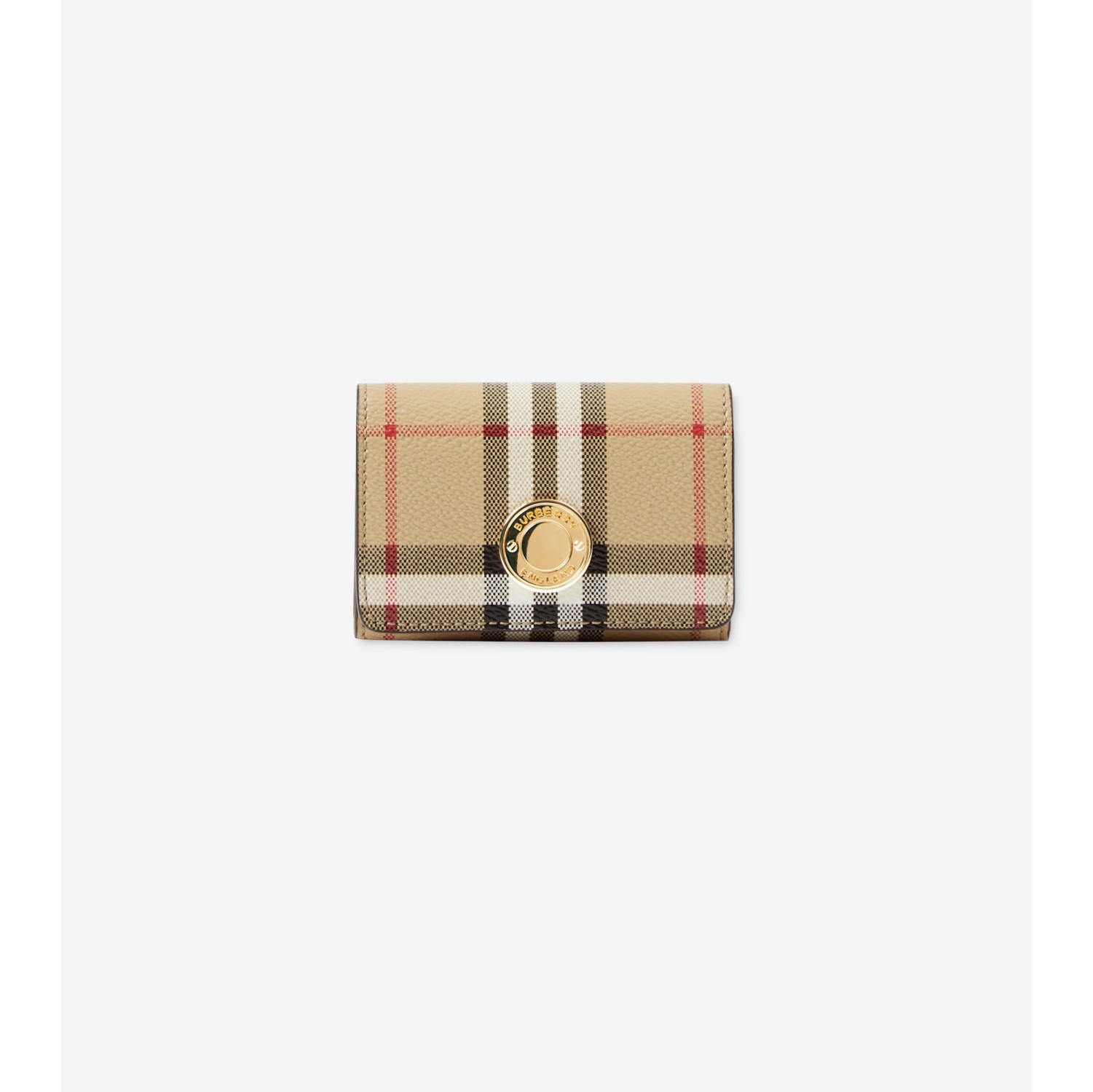 Check Card Case with Detachable Chain Strap in Archive beige - Women | Burberry® Official