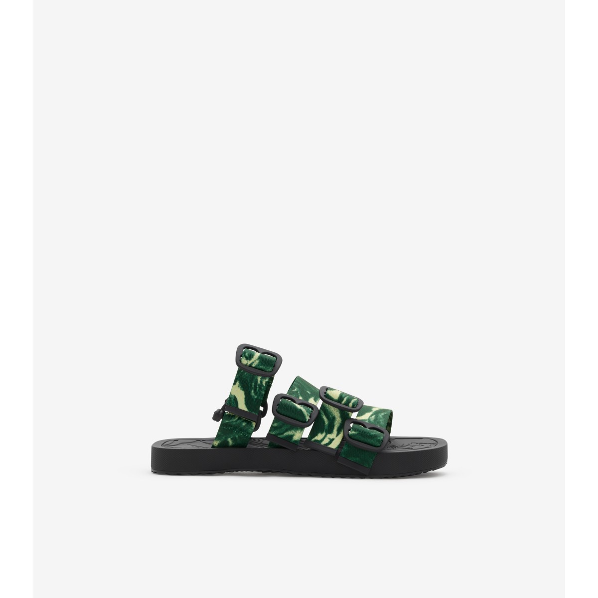 Burberry Rose Nylon Strap Sandals In Ivy