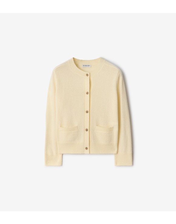 Check Patch Wool Cashmere Cardigan