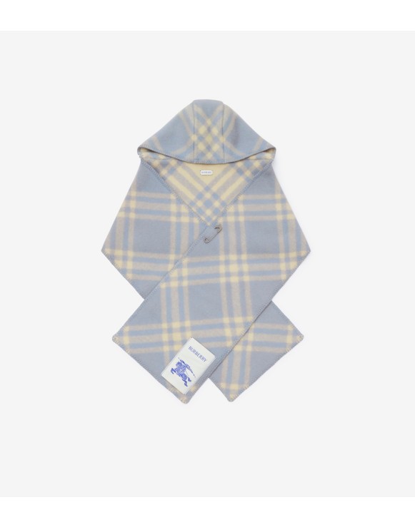 Check Wool Hooded Scarf