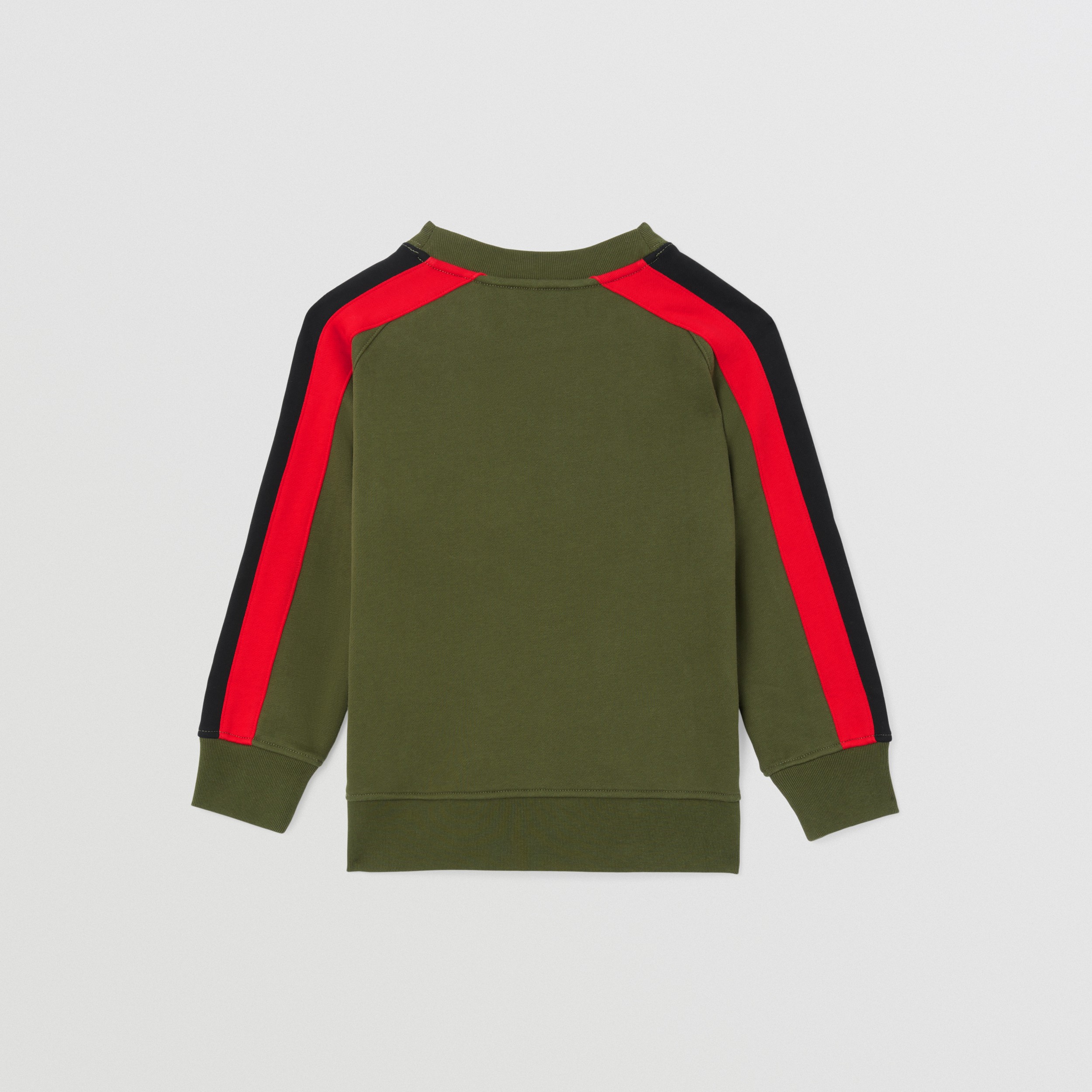 Logo Graphic Cotton Sweatshirt in Dark Olive Green | Burberry® Official - 4