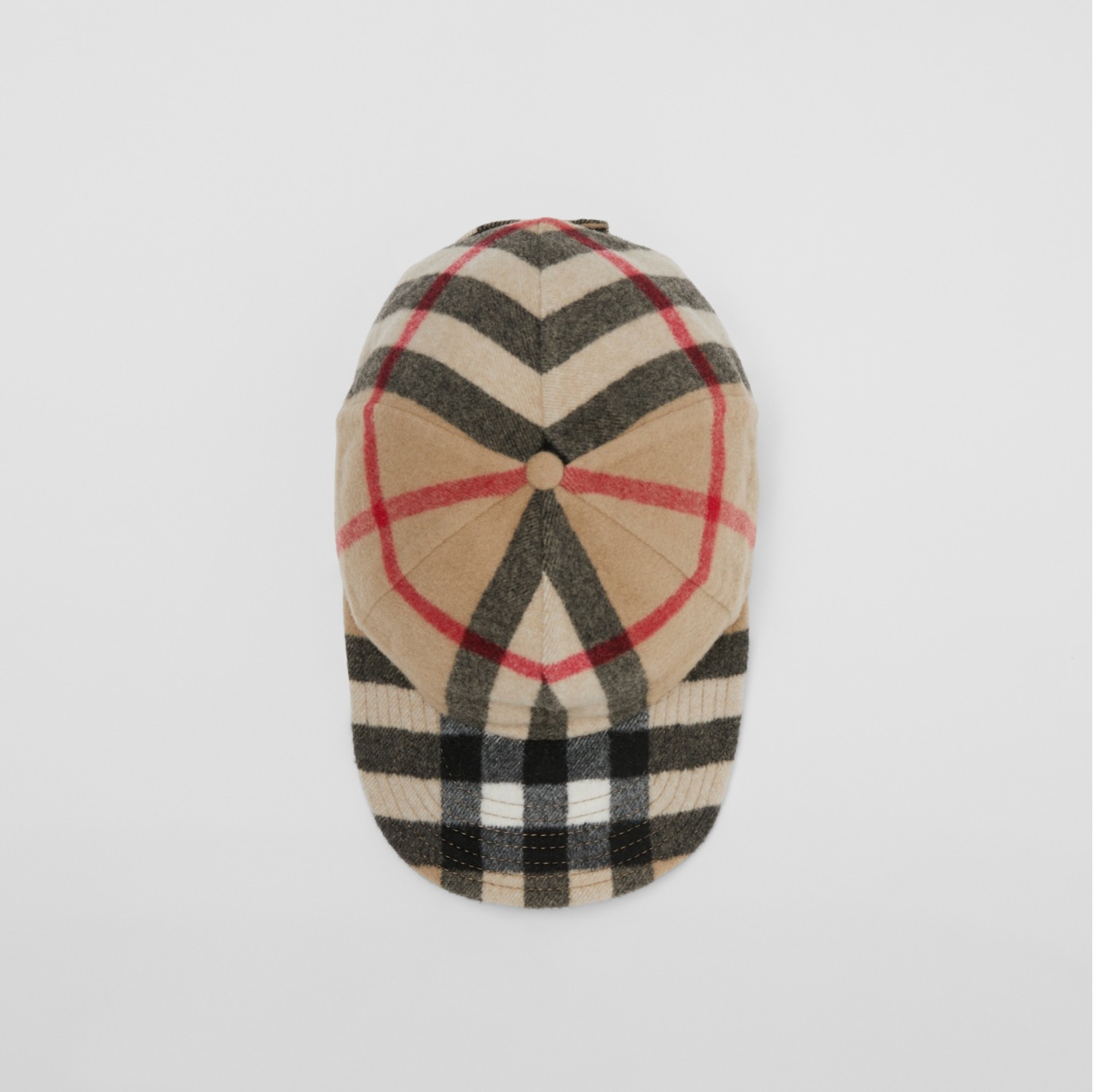 Casquette de baseball en laine Exaggerated Check