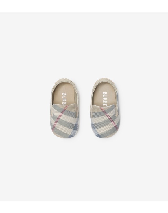 Check Nylon Blend Booties