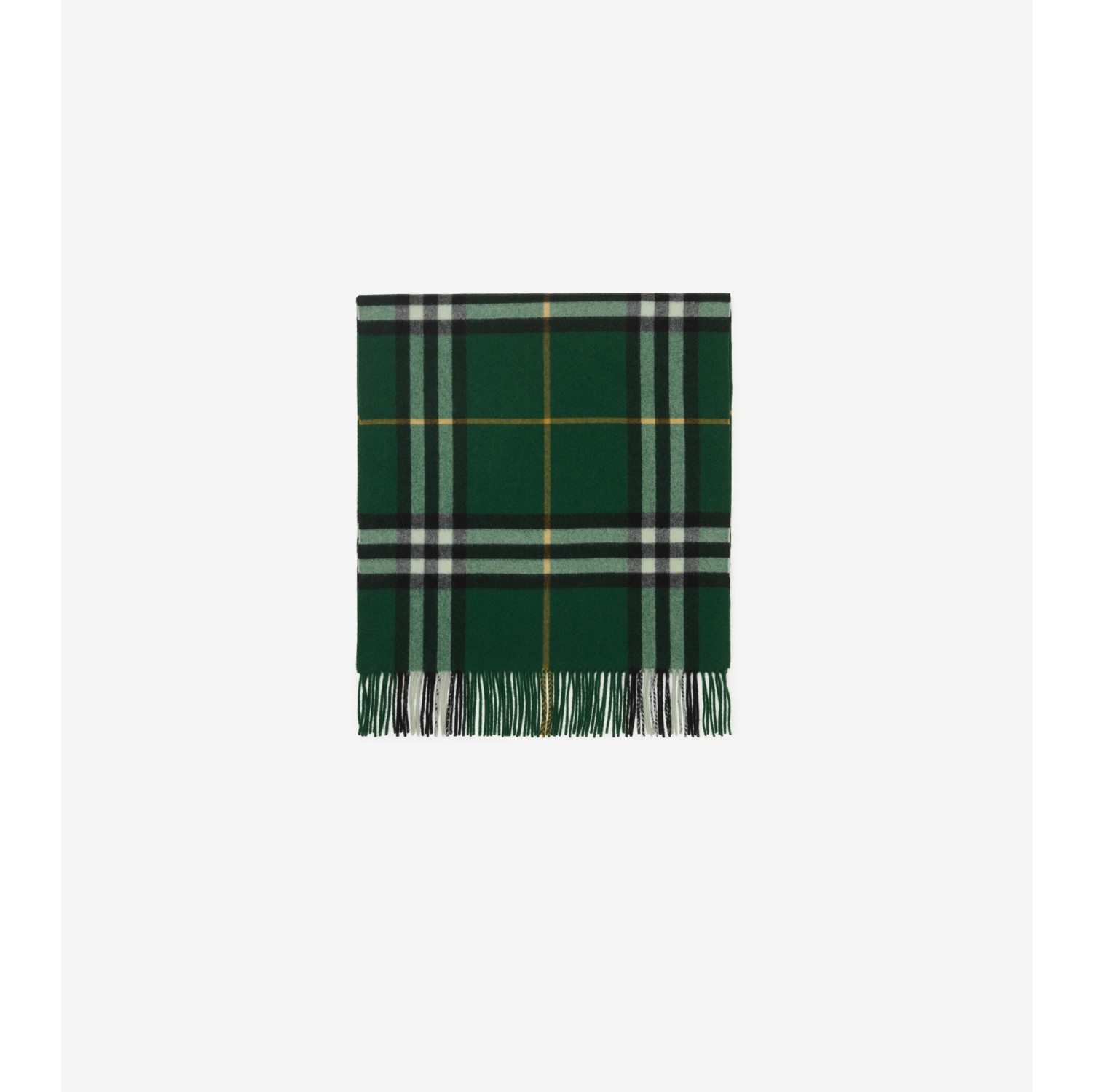 Wide Check Cashmere Scarf