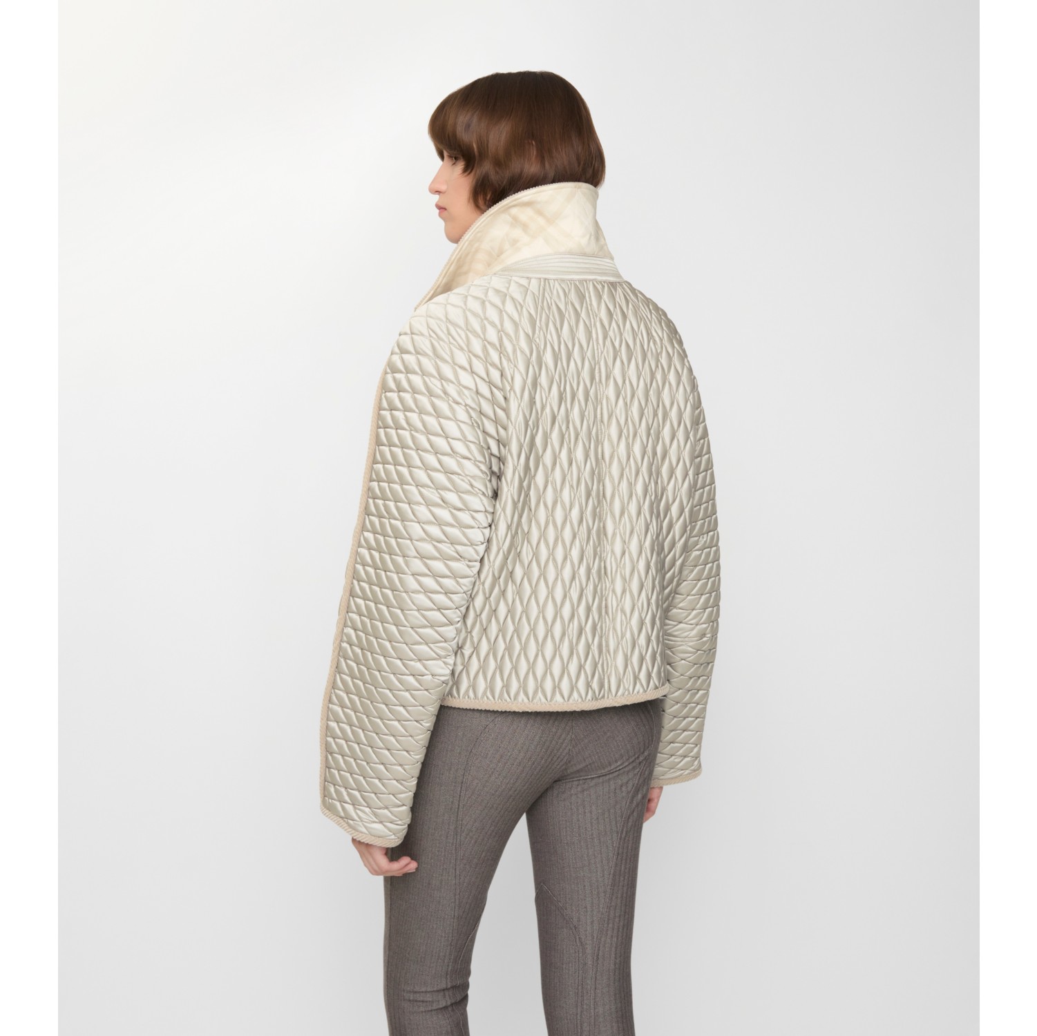 Cropped Quilted Nylon Floriston Jacket