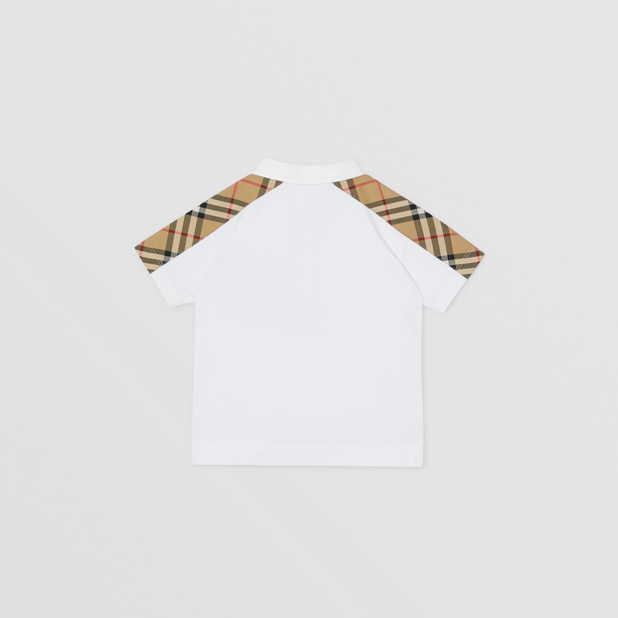 Poloshirt aus Baumwollpiqué mit Vintage Check-Panels (Weiß) - Kinder | Burberry® - 4