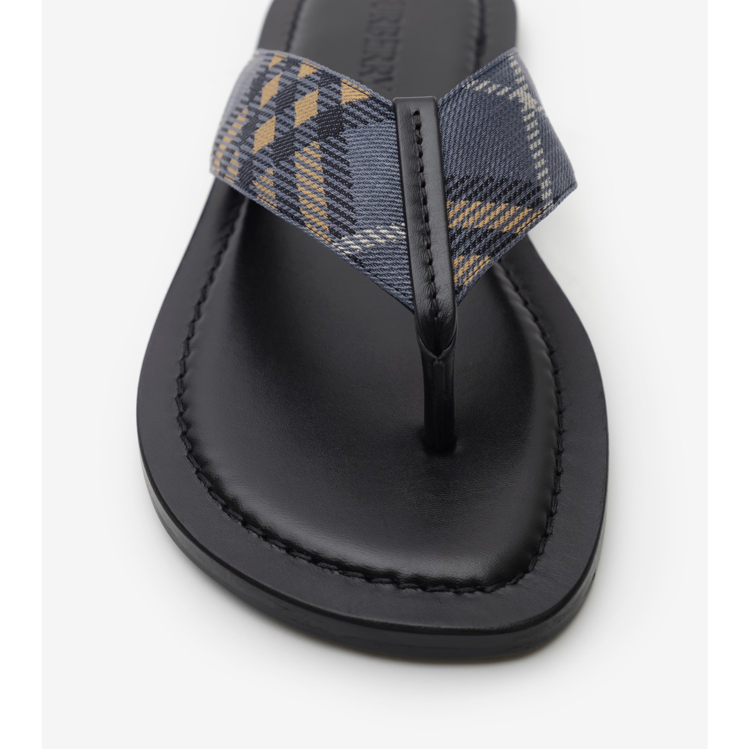 Check Pavilion Sandals​ in Wave blue - Men | Burberry® Official