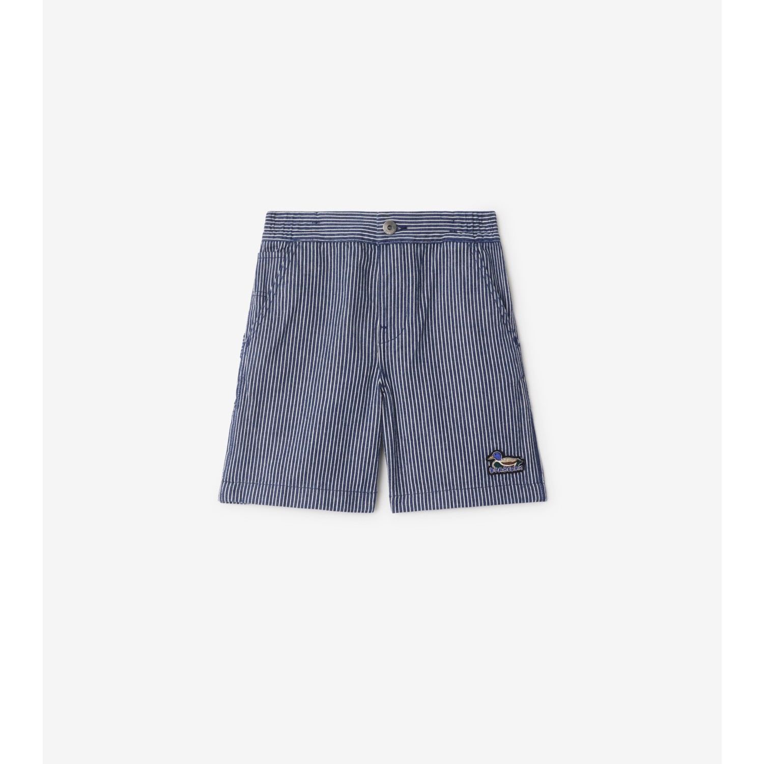 Pantaloncini in denim a righe