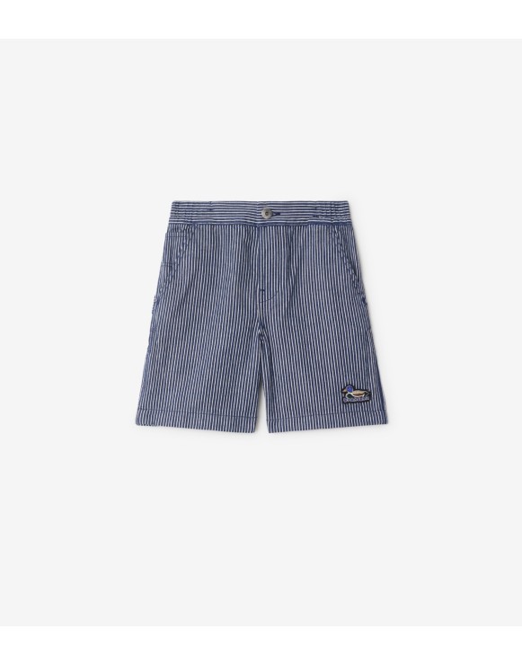 Short rayé en denim
