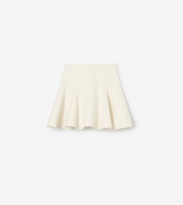 Burberry フィット＆フレア コットン ミニスカート (ツンドラホワイト) - ウィメンズ | Burberry®公式サイト