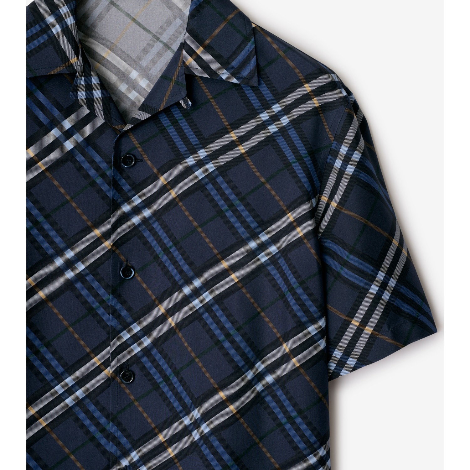 Relaxed Fit Check Silk Poplin Shirt