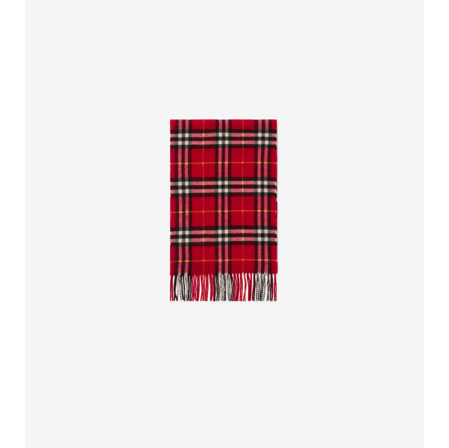 Burberry red check scarf best sale