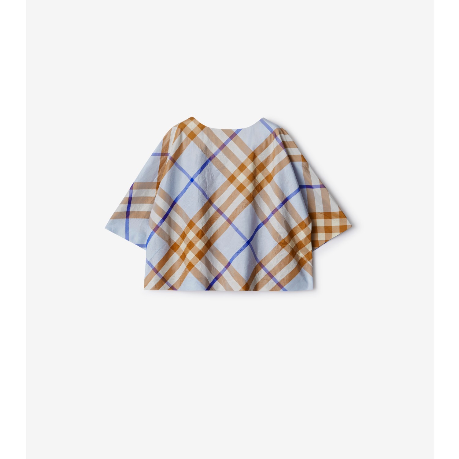 Blusa de seda em Check