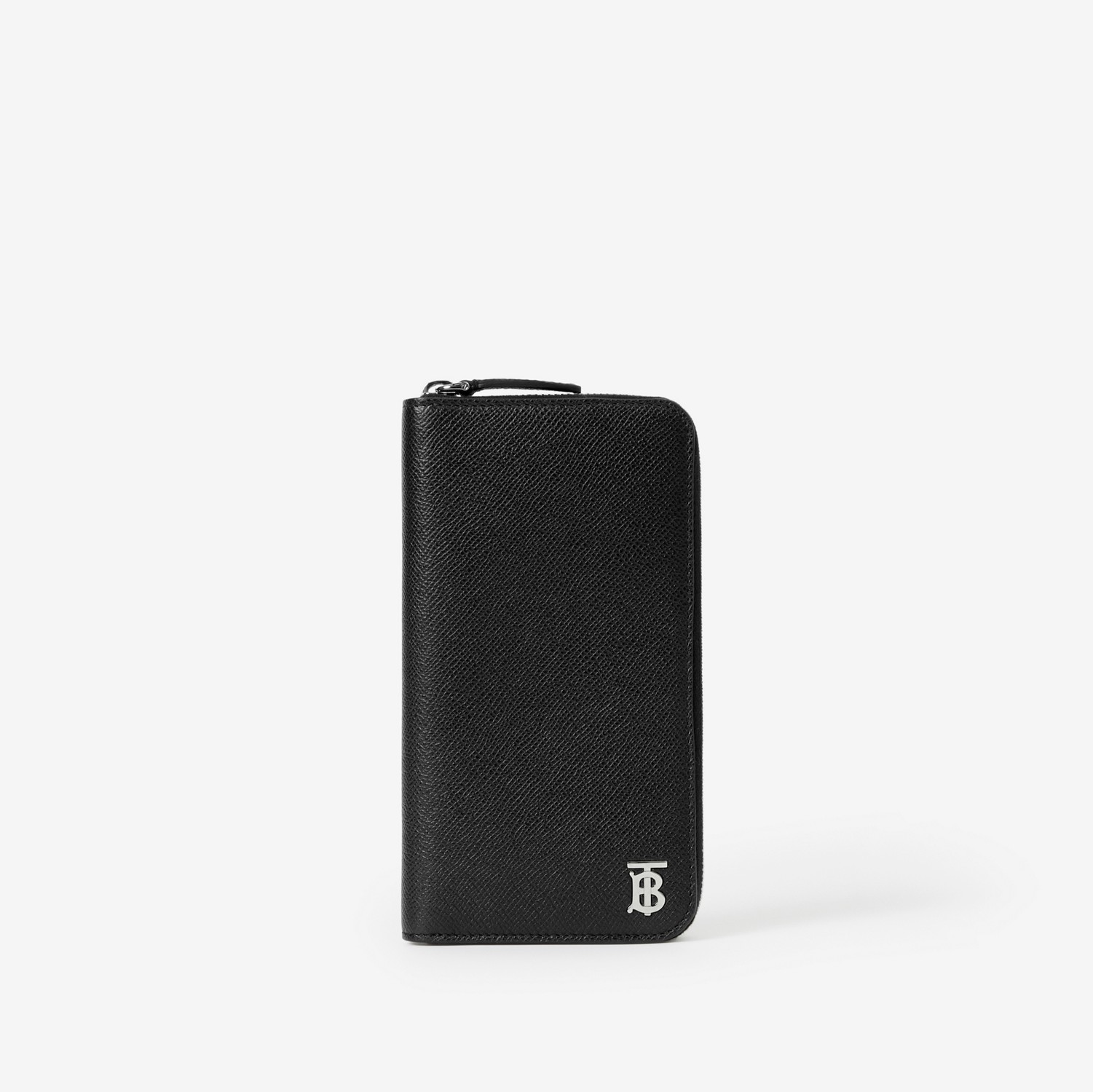 TB-Brieftasche aus Narbleder mit umlaufendem Reißverschluss (Schwarz) - Herren | Burberry®