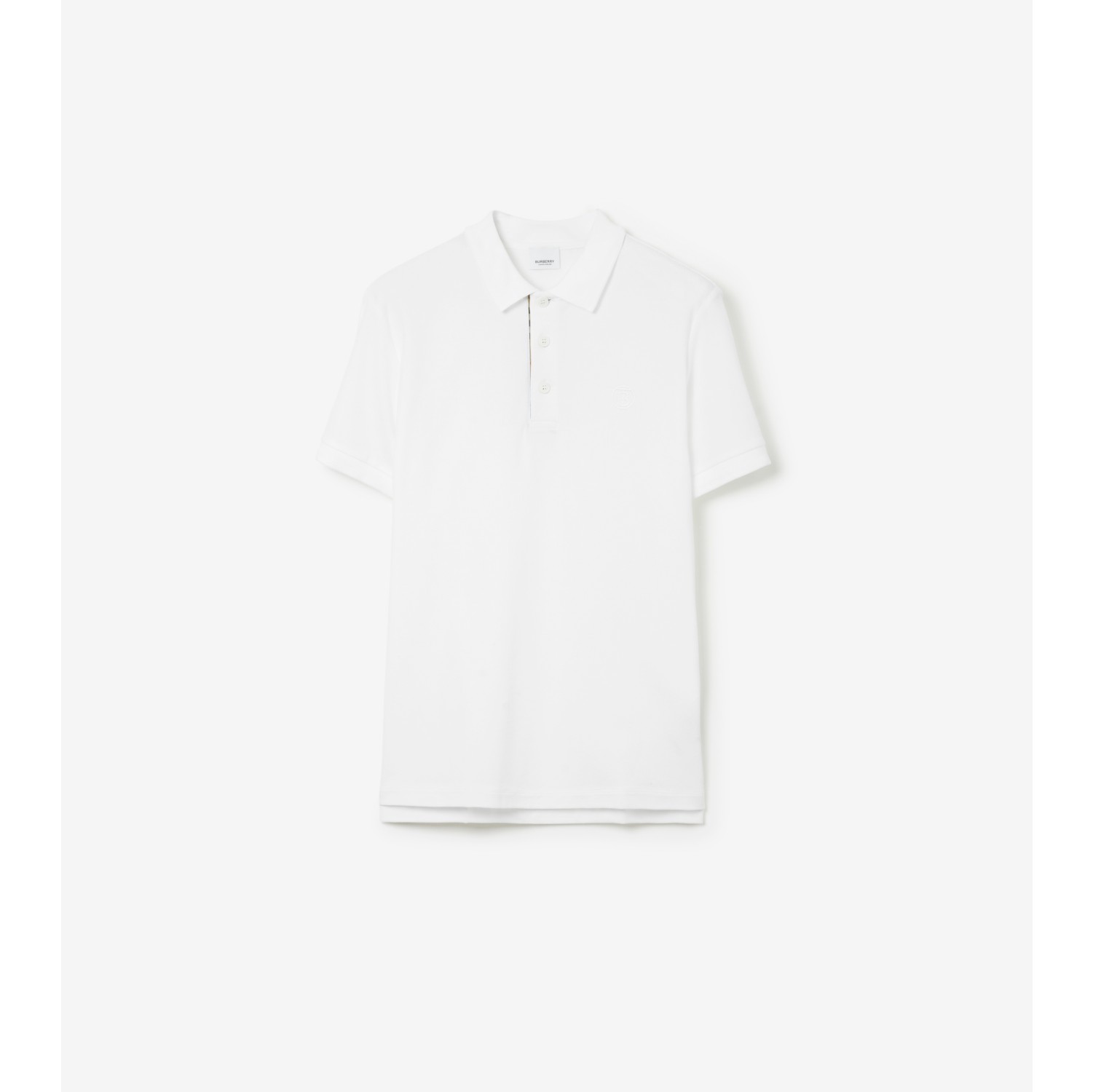 Cotton Polo Shirt in White - Men | Burberry® Official