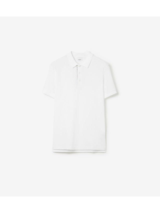 コットン ポロシャツ (ホワイト) - メンズ, コットン | Burberry®公式 