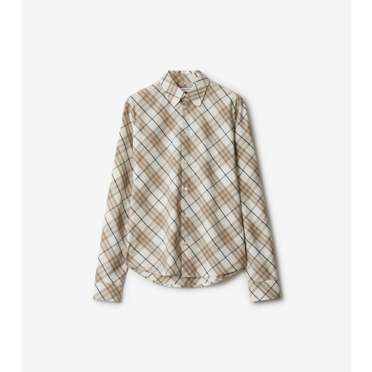 Chemise droite en coton Check