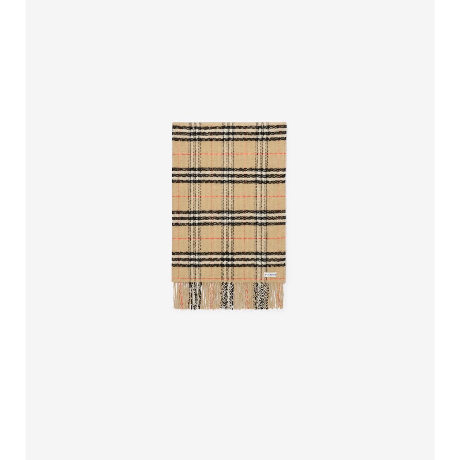 Check Wool Cashmere Scarf