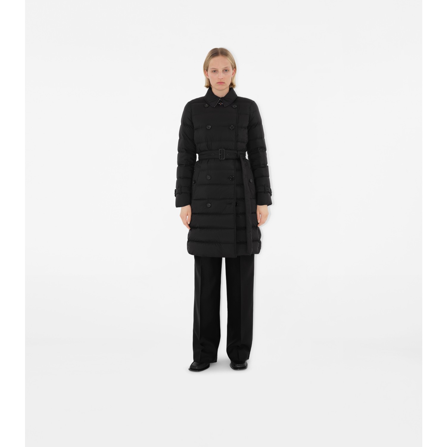 Mid-length Nylon Puffer Coat