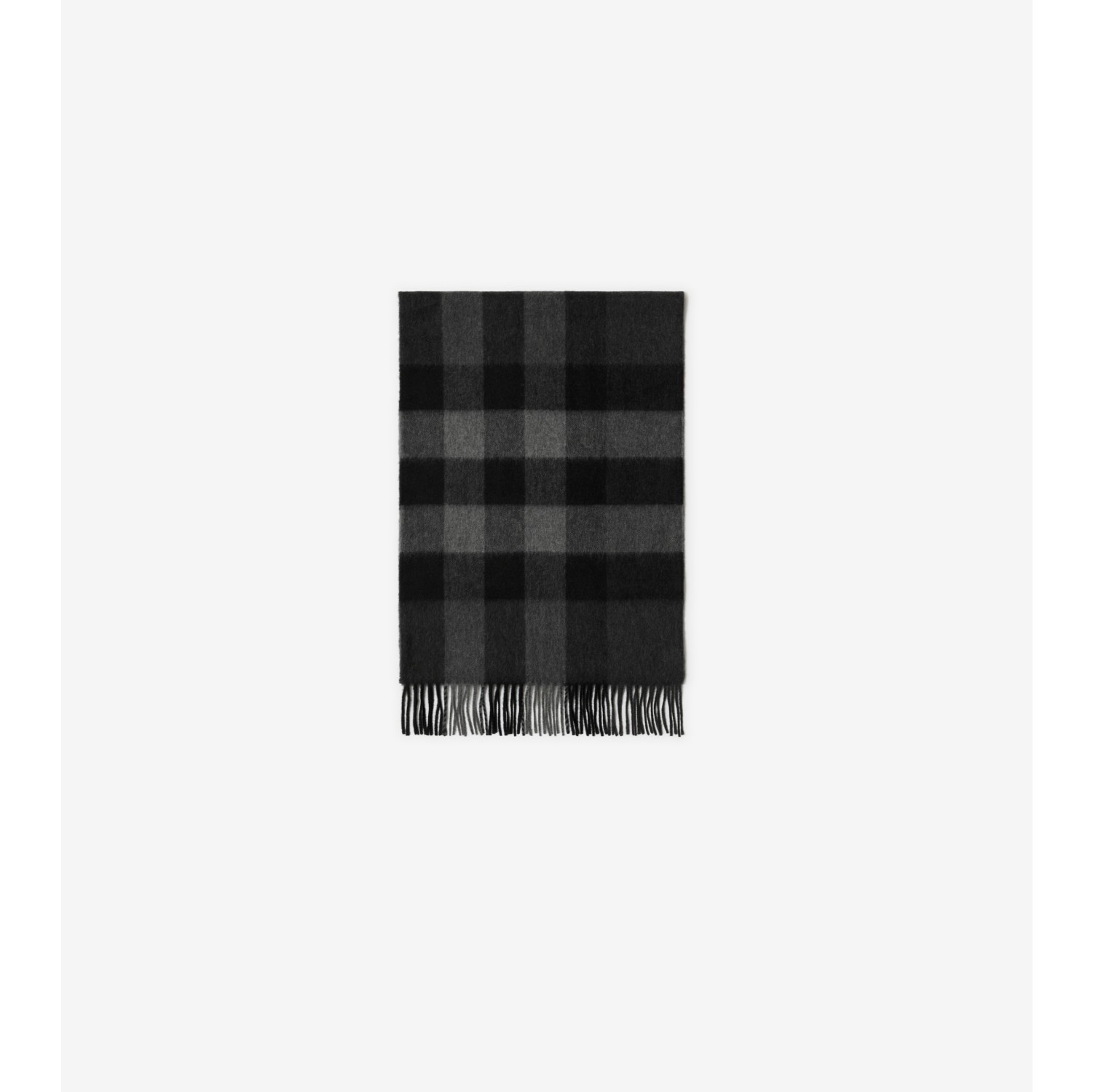 Check Cashmere Scarf in Charcoal Burberry Official