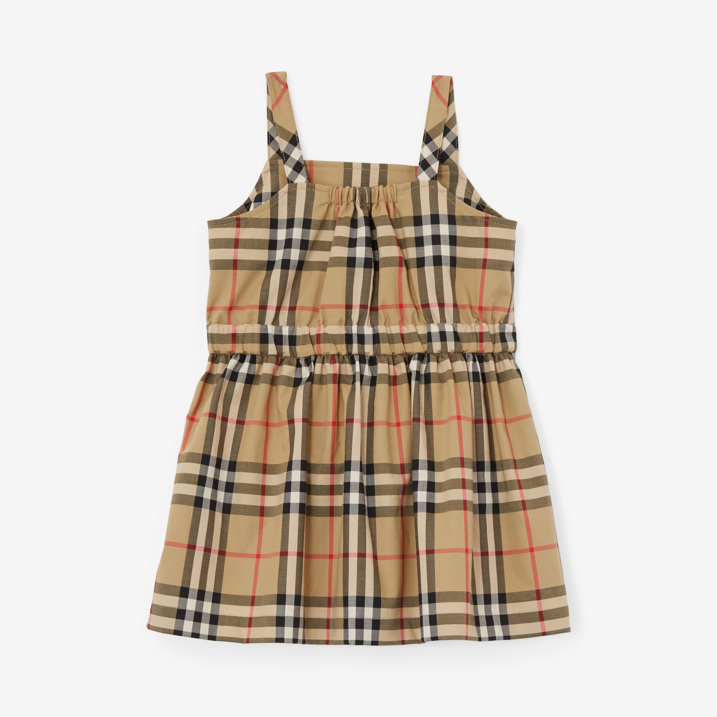 Vintage Check Stretch Cotton Dress in Archive Beige - Children | Burberry® Official - 2