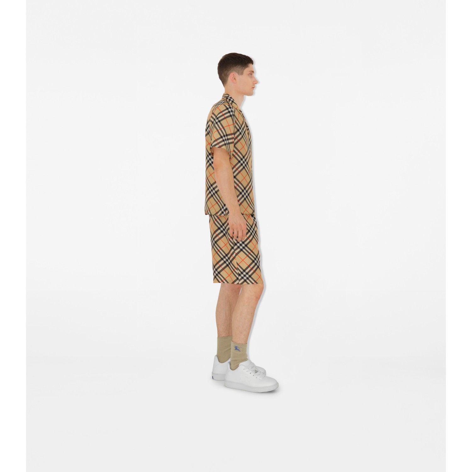 Oversized Check Silk Shirt - thumbnail 3