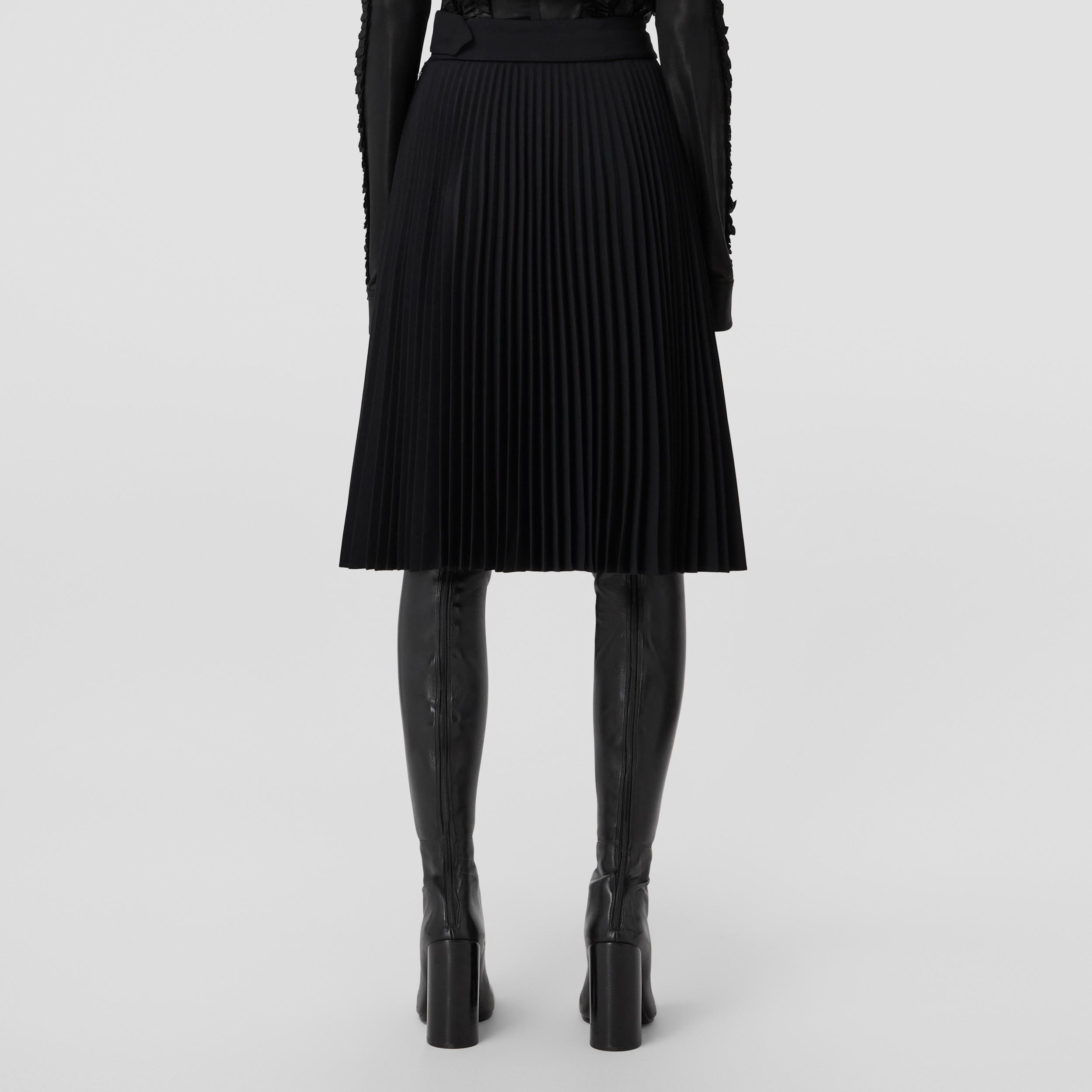 Wool Blend Kilt in Black - Women | Burberry® Official - 3
