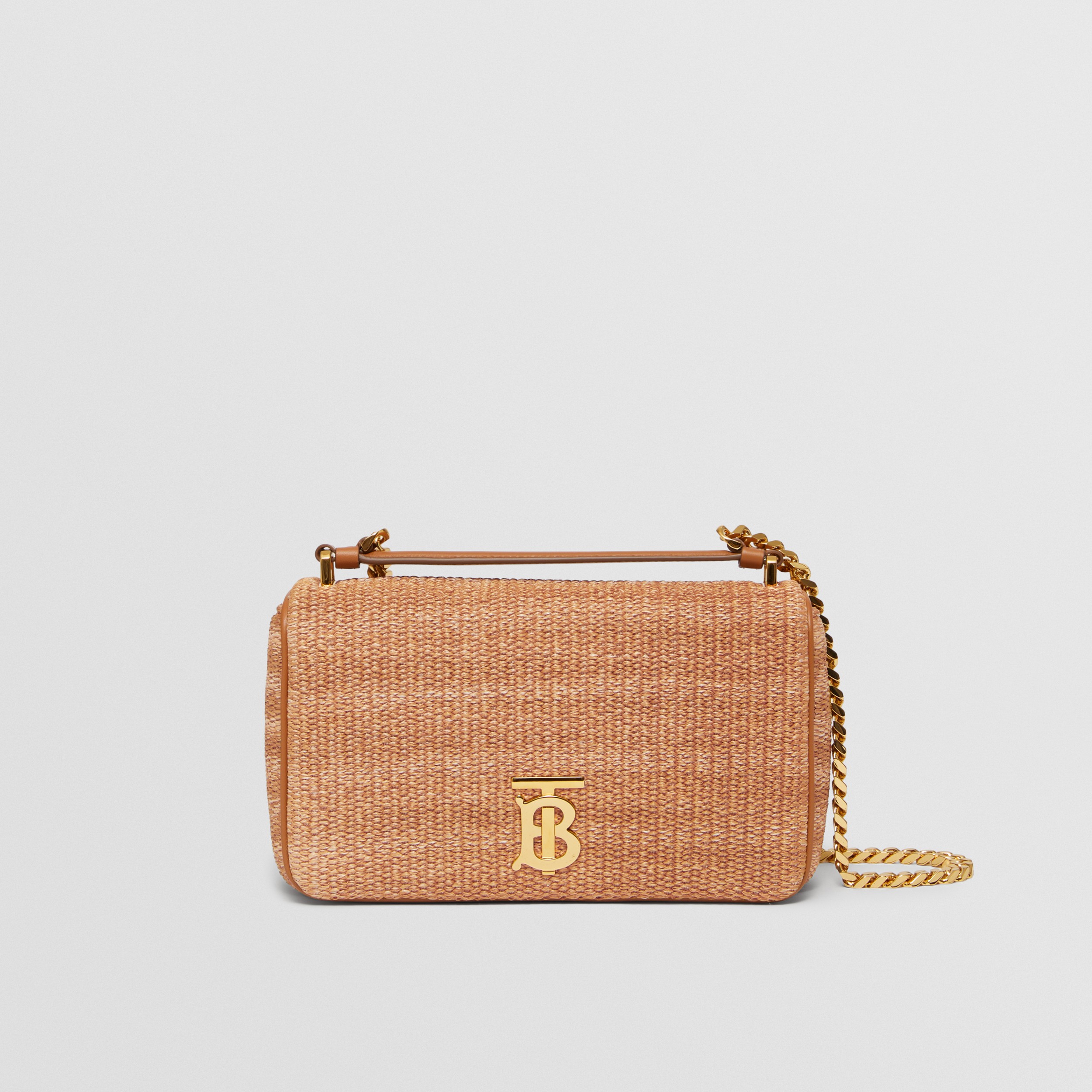 Raffia-effect Small Lola Bag in Natural - Women | Burberry® Official - 1