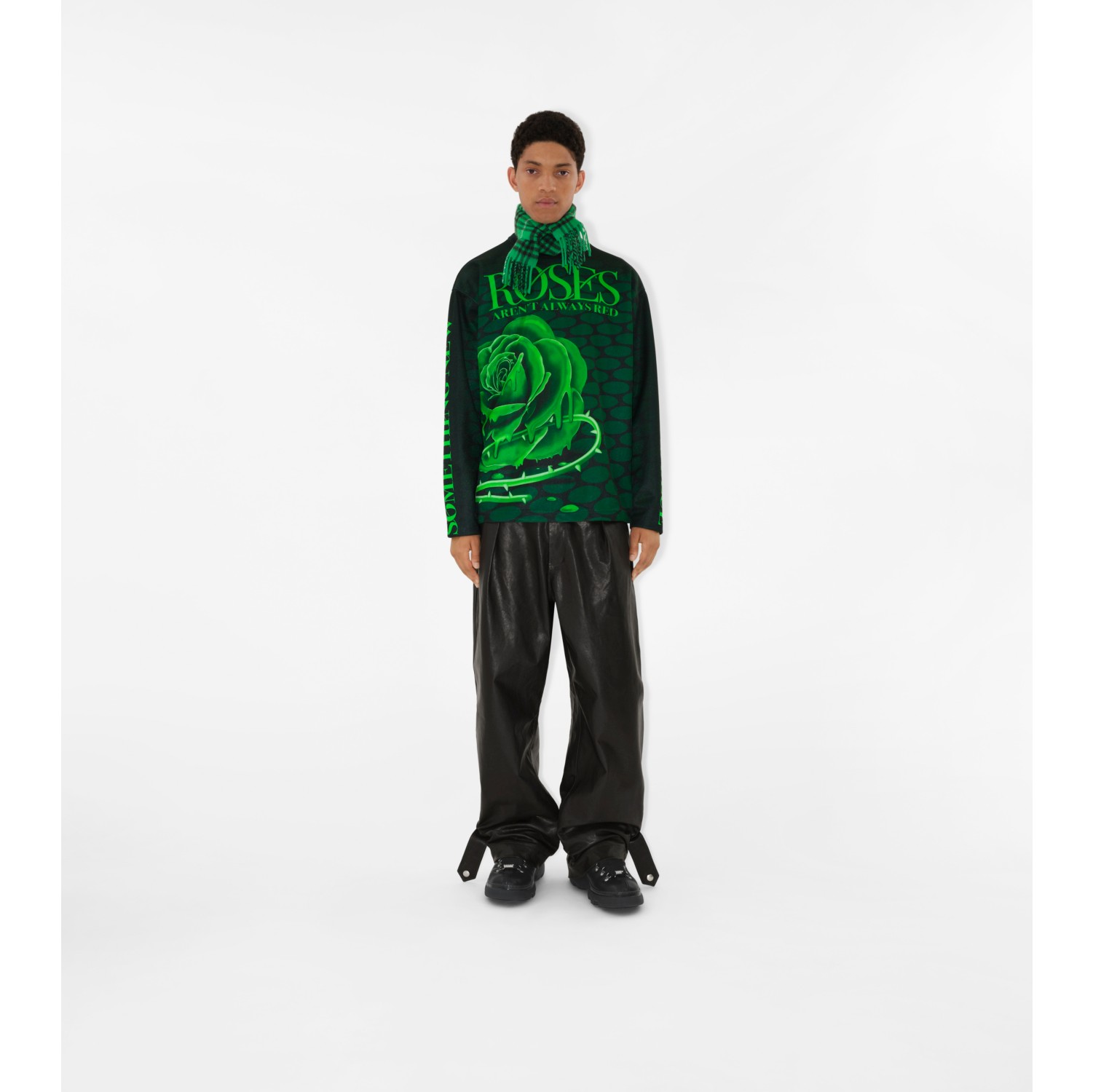 Cachecol de cashmere Check – Exclusividade on-line (Caterpillar) | Burberry® oficial