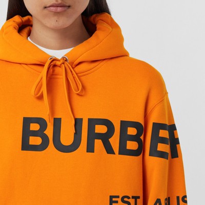 orange burberry hoodie