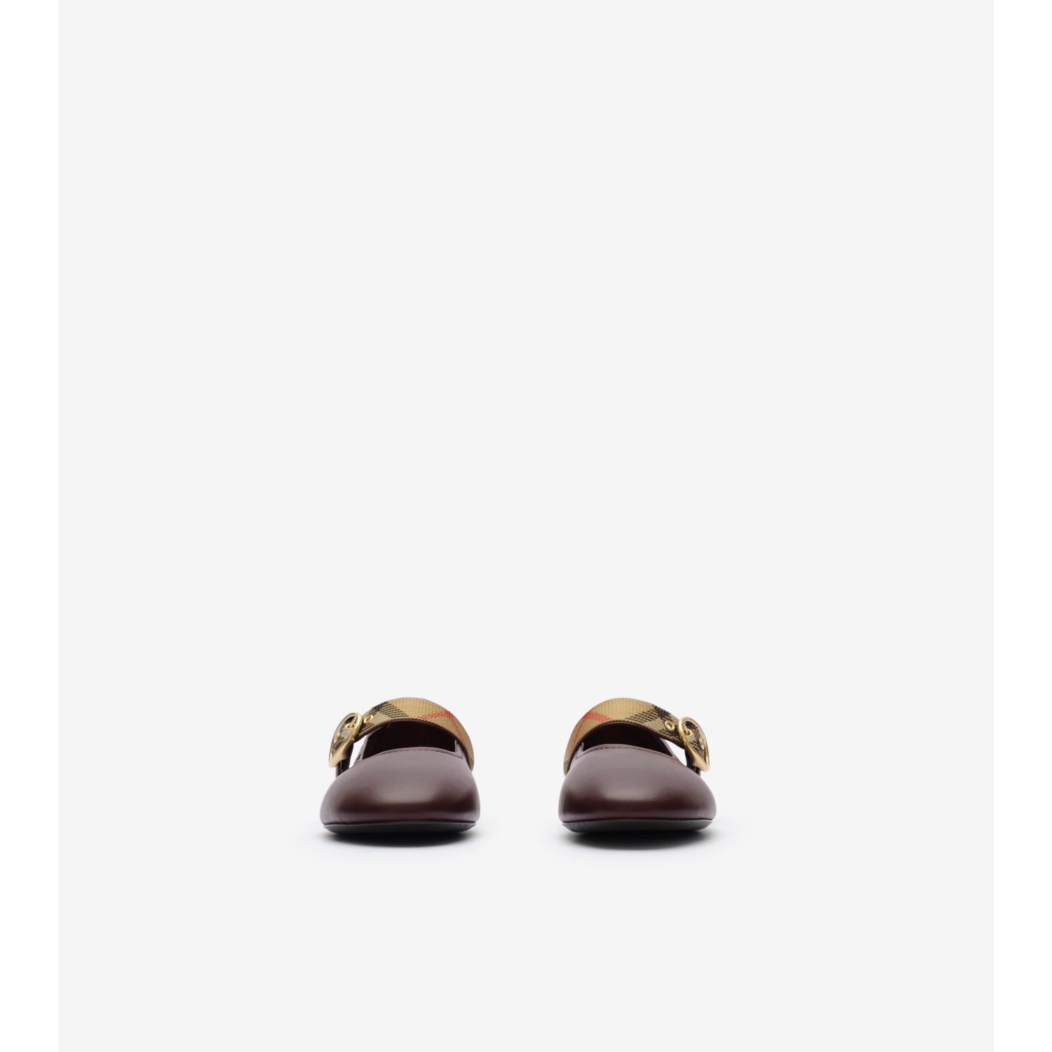 Check Strap Leather Robin Ballerinas - thumbnail 8