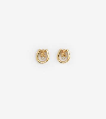 Horseshoe Earrings Gold clear ®