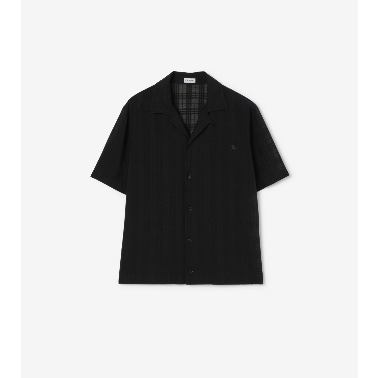 Relaxed Fit Check Cotton Voile Shirt