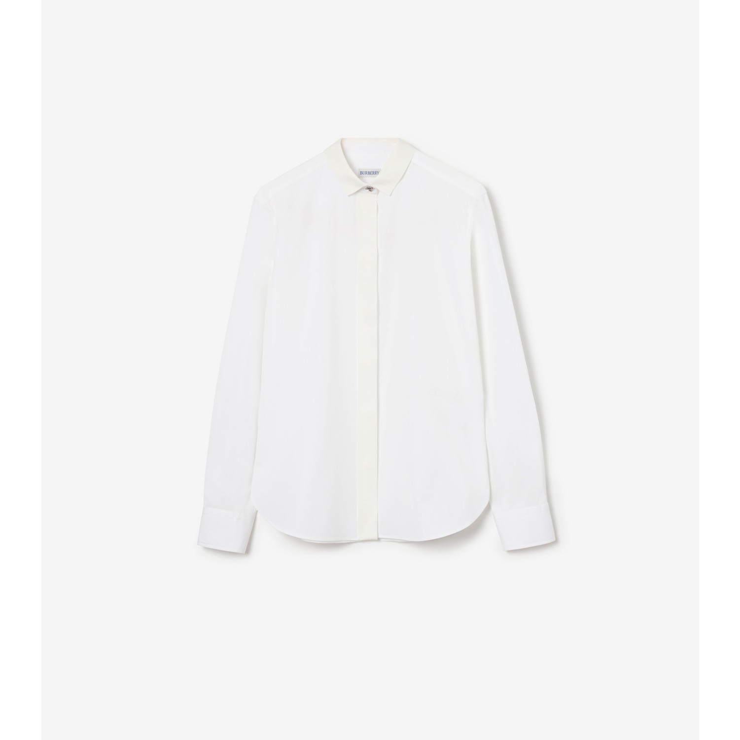 Chemise classique en coton et gros-grain