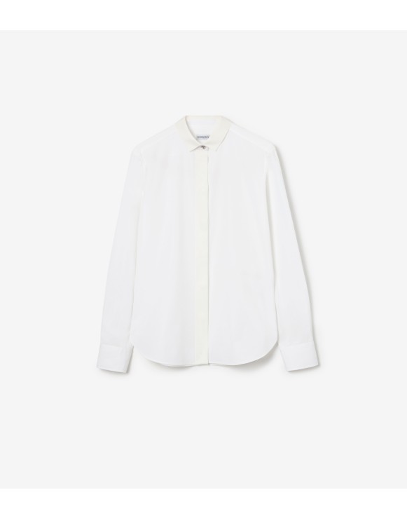 Classic Fit Grosgrain Trim Cotton Shirt