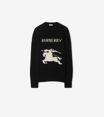Knight Wool Cashmere Sweater in Black - Women | Burberry® Official