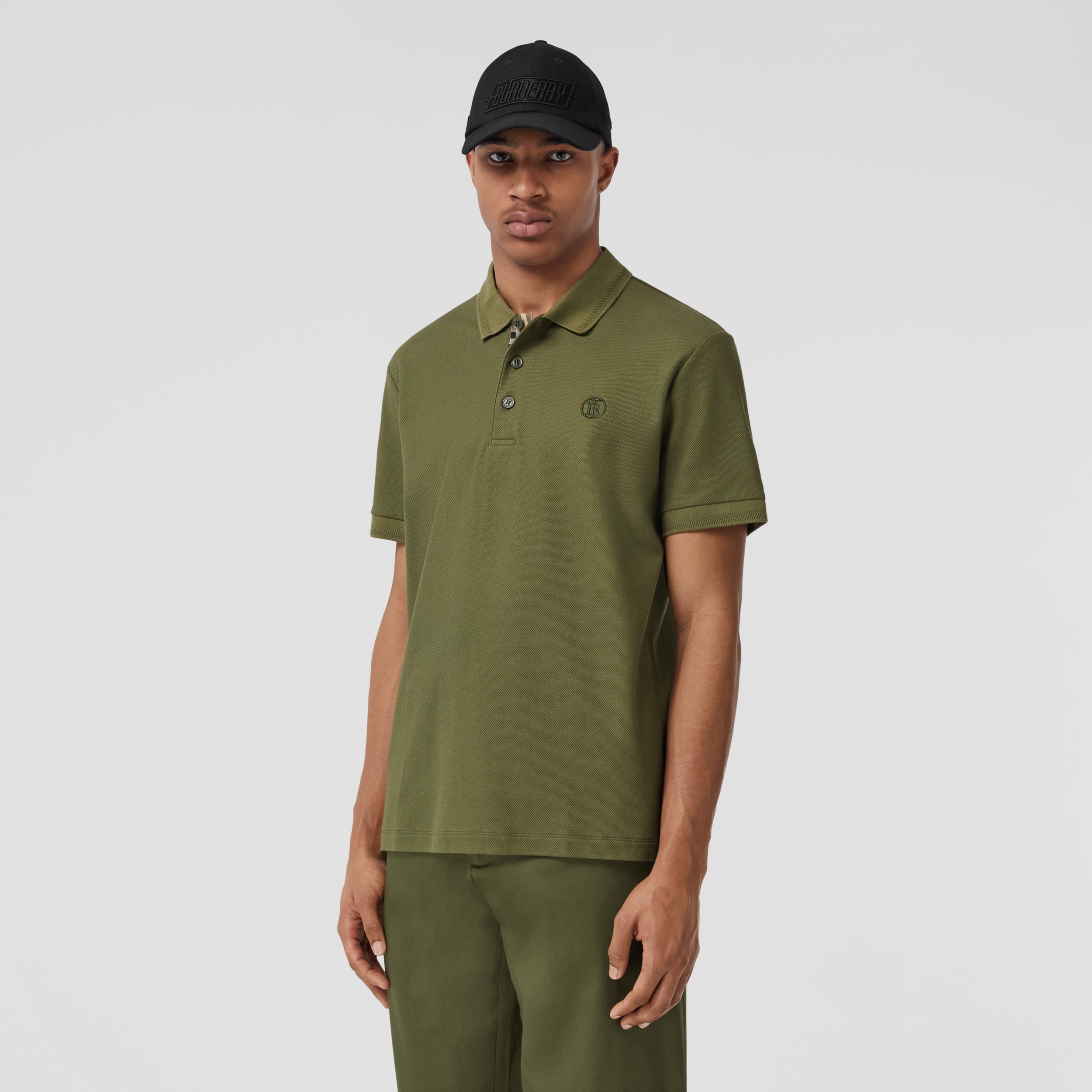 ソフトパープル バーバリー 462H モノグラムモチーフ コットンピケ