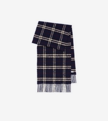Check Wool Cashmere Scarf Ink ®