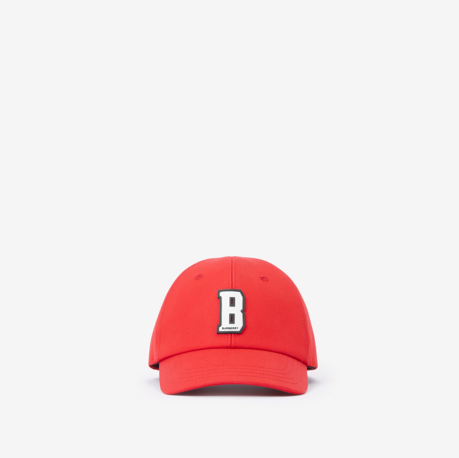 Letter Graphic Cotton Baseball Cap in Bright Red - Children | Burberry® Official