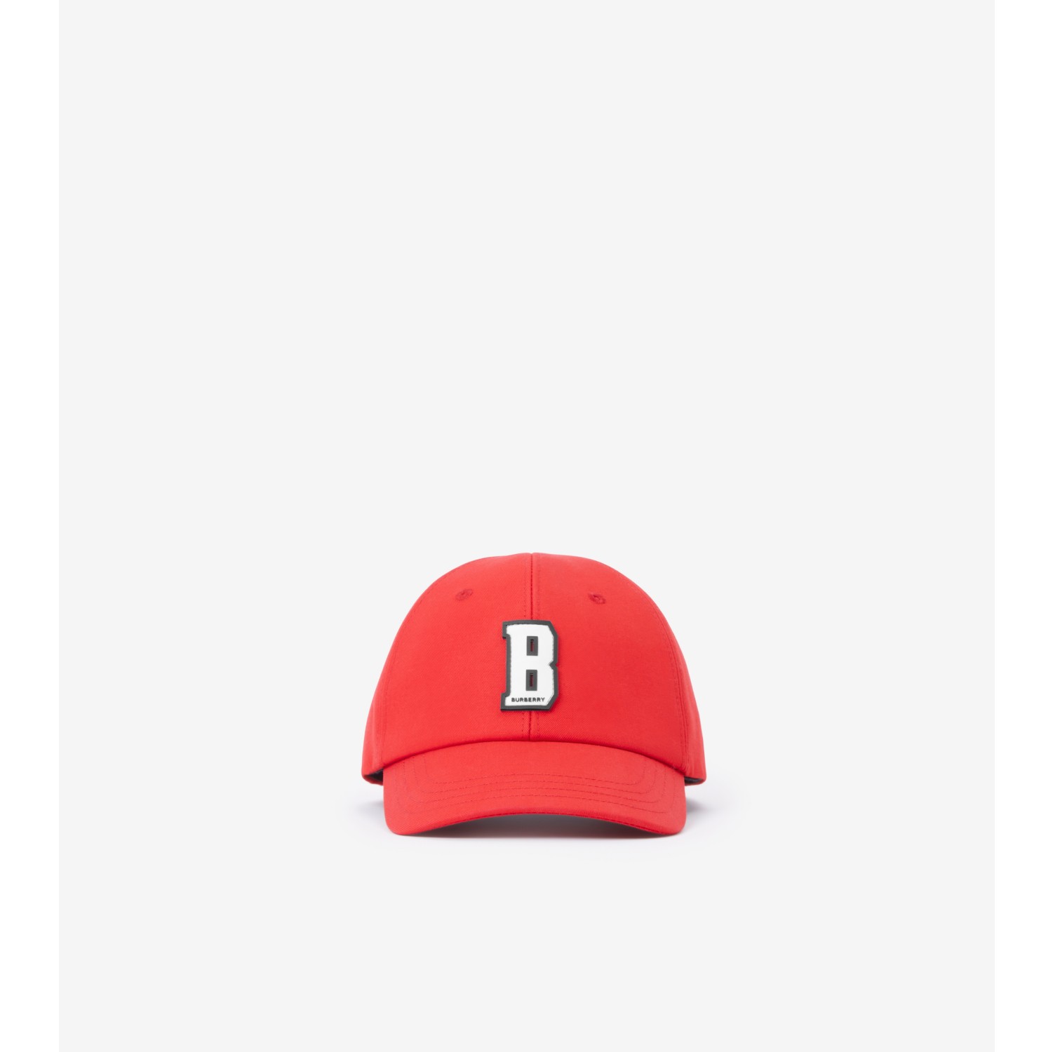 Letter Graphic Cotton Baseball Cap in Bright Red - Children | Burberry®  Official