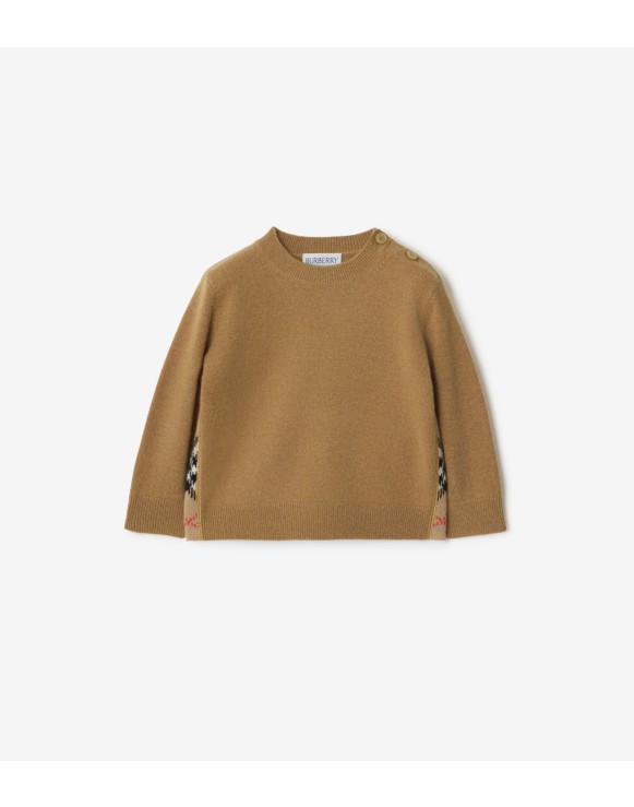 Pull en laine et cachemire Patch Check