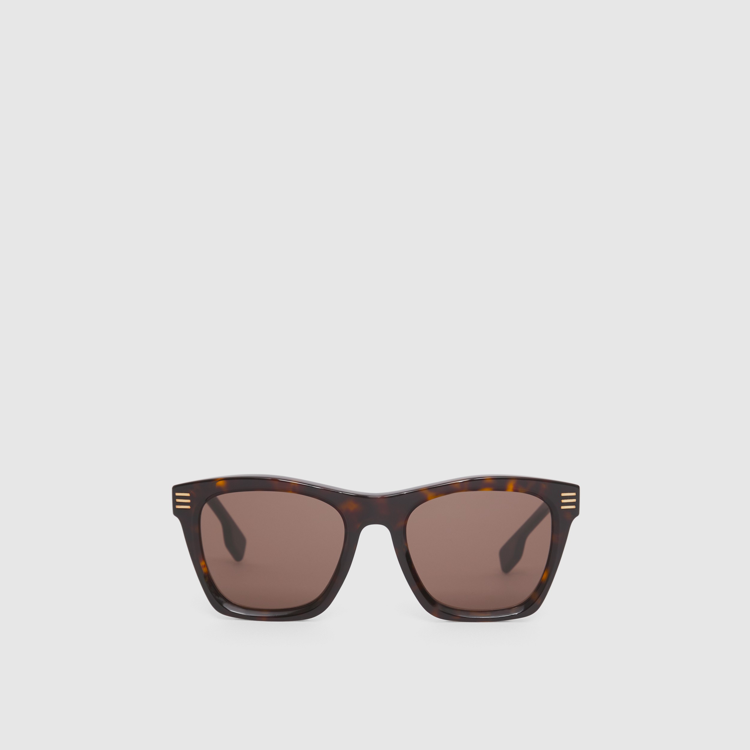 Óculos de sol com armação quadrada (Casco  Tartaruga) - Homens | Burberry® oficial - 1
